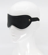 Love In Leather Blindfold with Coloured Hardware - Gold - Masks And Blindfolds